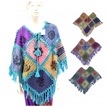 PAN-04 Cotton Knit Poncho