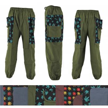 TH-10 Cotton Leaf Printed Pants