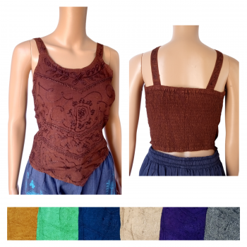 10439 Rayon Stonewash Halter top