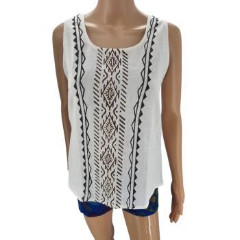 RCM-0170 Cotton Block Printed Sleeveless Top