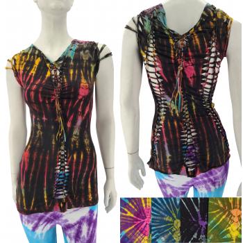 S-02 Knit Tiedye Razor Cut Tops