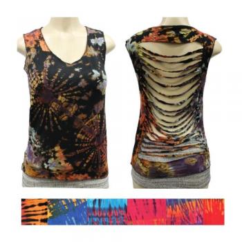 SP-3018 Rayon Back Razor cut Tank Top