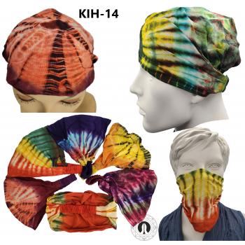 KIH-14 Cotton Tie-dye Headbands (per dozen)