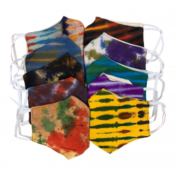 Masks-2 Cotton Tiedye masks 2 layered 
