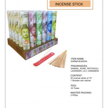 KB-30 Karma Buddha Incense Tubes Display (Pack of 30)