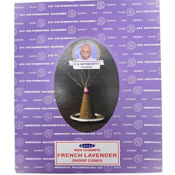 KINC-2  French Lavender Cone Incense Pack of 12x12 Cone