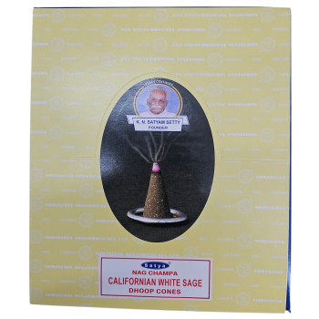 KINC-4 CA White sage Cone Incense Pack of 12x12 Cone