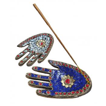 KINS-51A Metal Inlayed Hand Incense Burner