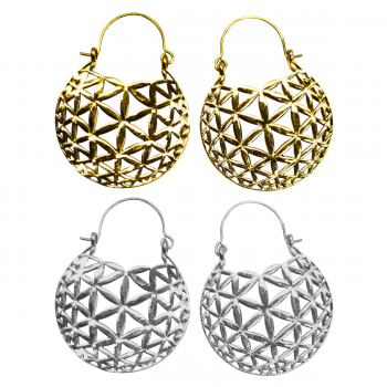 E-433 Brass FOL Earrings