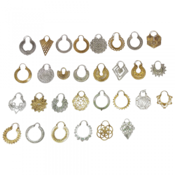 NE-50 Brass Extra Large Ear Rings Assorted Designs