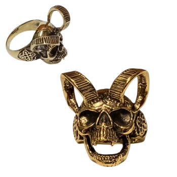 NPR-30 Brass Skull Finger Ring