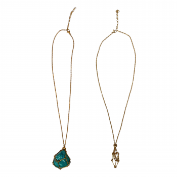 IMG-6459 Gold Plated Stainless Steel Wire Mesh Necklace cord -Empty