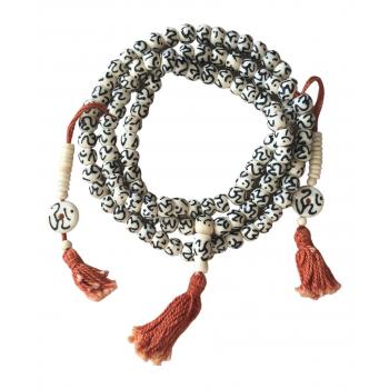Mala-13 Bone Print Mala 8mm