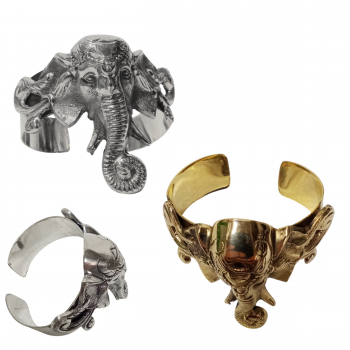 B037 Brass Elephant  Head Bracelets