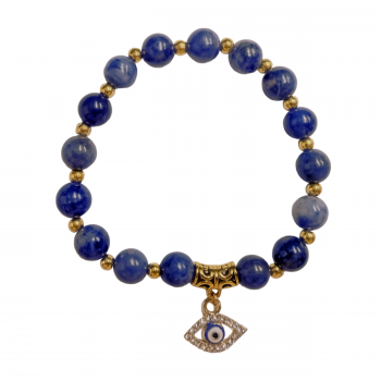 EEB-4 Natural Stone Evil Eye Bracelets