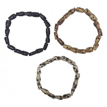 Mala-6 Yak Bone Skull Bracelet