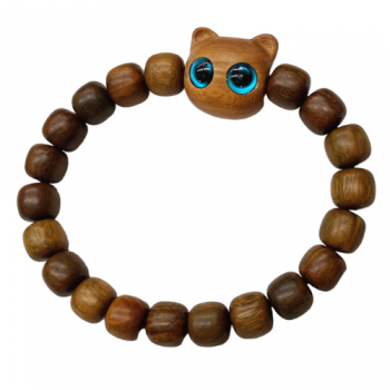 SWBR Green Sandlewood Bracelets with Cat 8MM