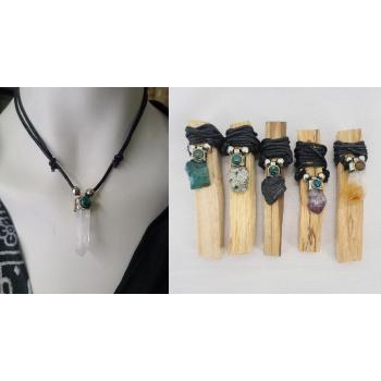 PSSP Stone Pendants with Palo Santo stick
