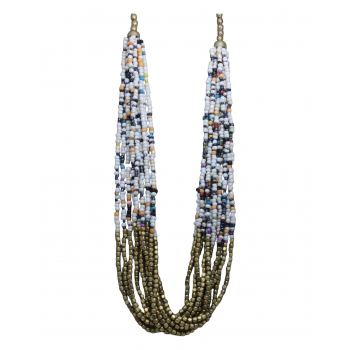 KIN-33 Himalayan Glass Brass Necklaces