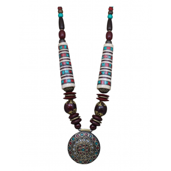 KIN-37 Tibetan Bone Locket Necklaces