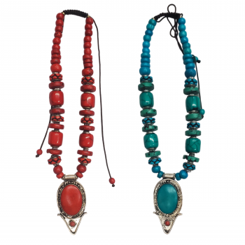 KIN-42 Mix Beads Tibetan Neclaces