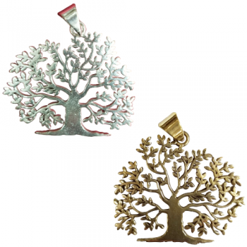 P002 Brass Tree Of Life Pendents