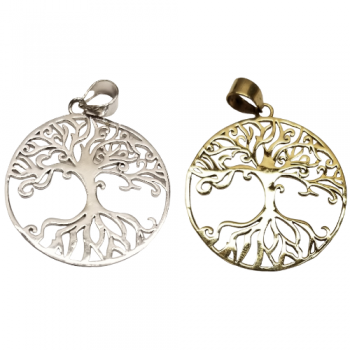P003 Brass Tree Of Life Pendents