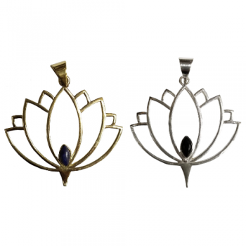 P006 Brass Lotus Pendents