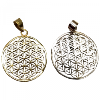 P048 Brass Flower Of Life Pendents