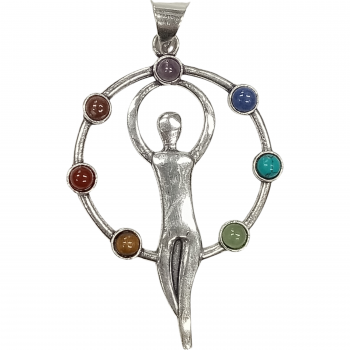 P077 Brass SF 7 chakra Pendent