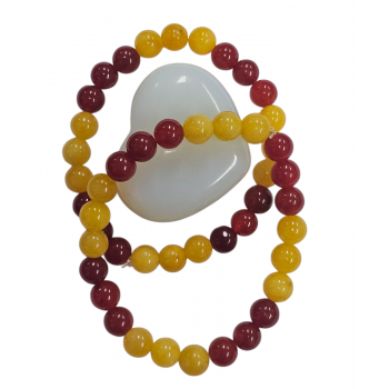 BB8-13 Yellow Aventurine and Carnelian Bracelets 8mm