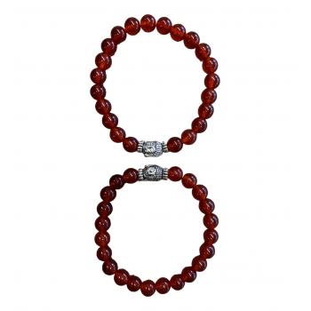 BB8-17A Carnelian Bracelets With Buddha 8mm