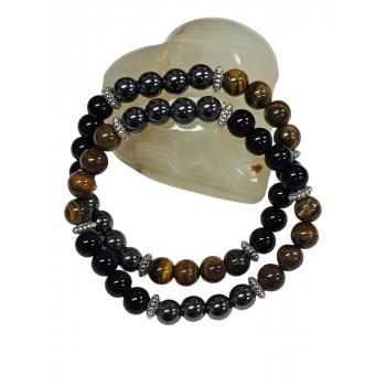 BB8-2 8mm Tripple Protection Stone Bracelets