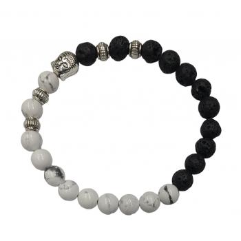 BB8-20 Lava Howlite Bracelets with buddha