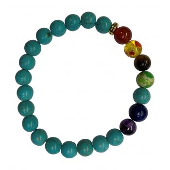 BB8-48 Blue Howlite Chakra Bracelets 8mm