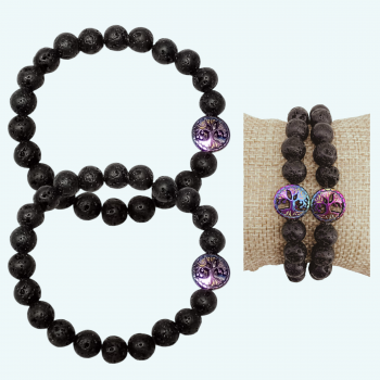 BB8-53 Lava Tree of Life Bracelets 8mm