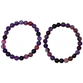 BB8-66 Purple Agate Bracelets 8MM