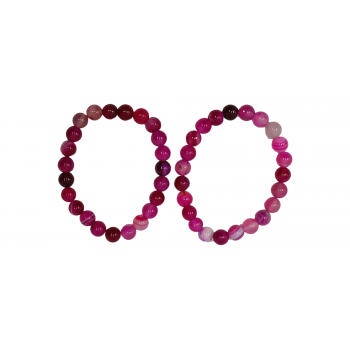 BB8-68 Pink Agate Bracelets 8MM
