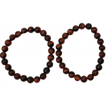 BB8-70 Red Tiger Eye Bracelets 8mm