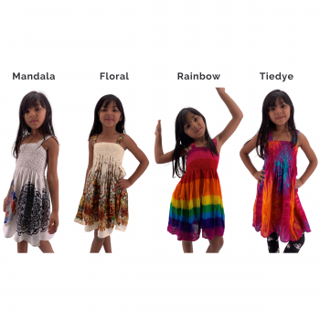KYD-1 Rayon Kid Sun Dress (Colors will be assorted in each style)