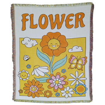 PT-Flower Jacquard Flower Blankets 50*60 in