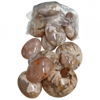 9429 Flower Agate Palm Stones
