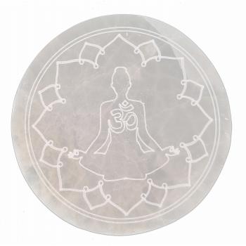 Nage-38A Selenite Lotus Buddha engraved Plates