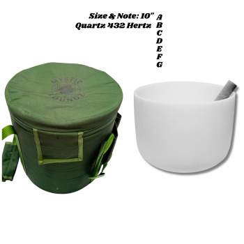 QZ-9 Frosted Quartz Singing Bowl 10"