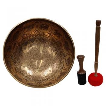 HHC-18 Handhammered carved 18 inches Singing Bowl