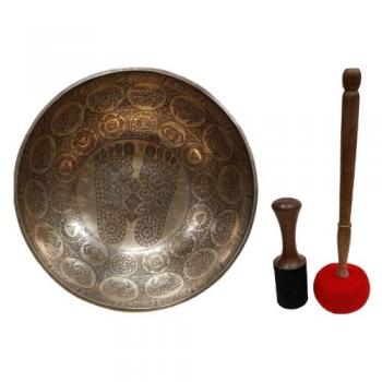 HHC-22 Handhammered carved 22 inches Singing Bowl