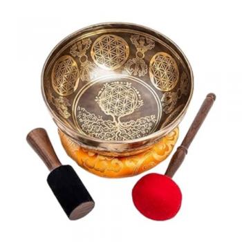 HHC10 Handhammered Carved Singing Bowl 10"asstd deities 