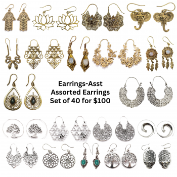 Earrings-ASST Assorted Earrings Set of 40