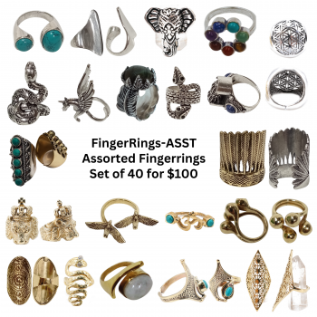 FingerRings-ASST Assorted Fingerrings Set of 40