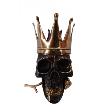 DSC0-1227 Brass Crown Skull Large size